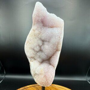Pink Amethyst Sugar Druzy Raw Specimen on Stand Crystal 1029g Natural Earth Stat
